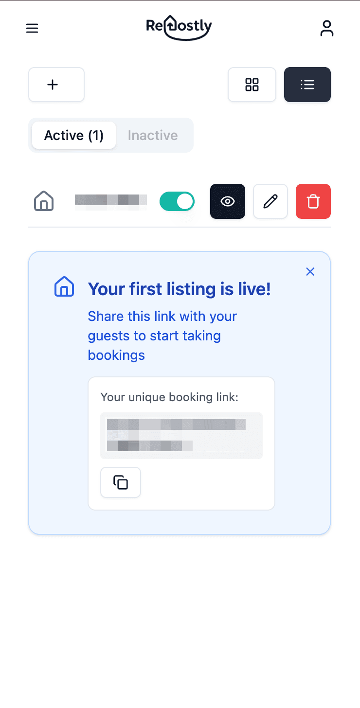 Rehostly Mobile View